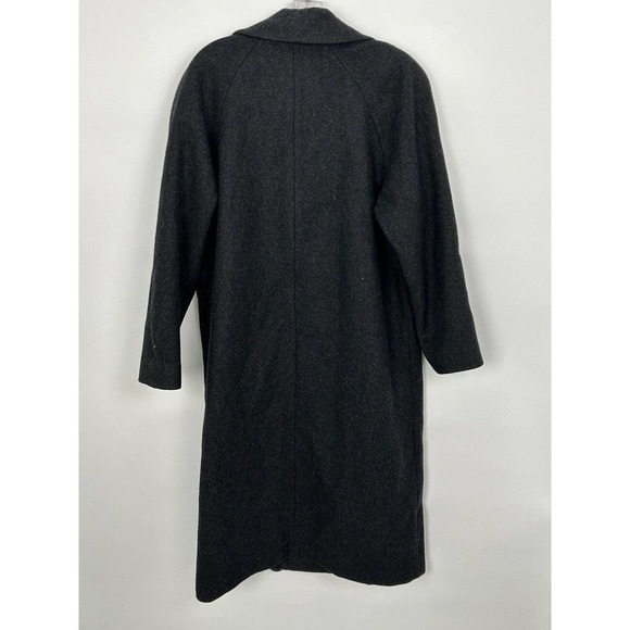 STEPHANIE MATTHEWS CHARCOAL GRAY soft 100% WOOL Coat Women Size 10 P (Flaw) - Picture 4 of 16